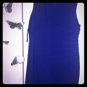Blue sheath plus size dress